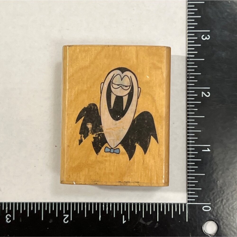 Rubber Stamp Vampire Design Canadian Maple Collections Bat Dracula Halloween